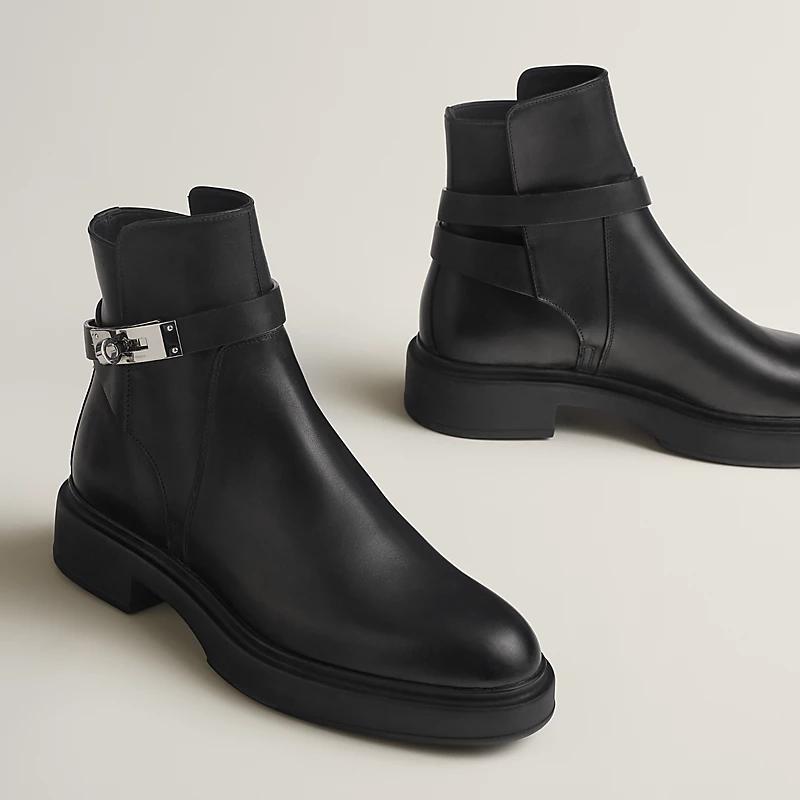 Giày Hermes Veo Ankle Boot Nữ Đen